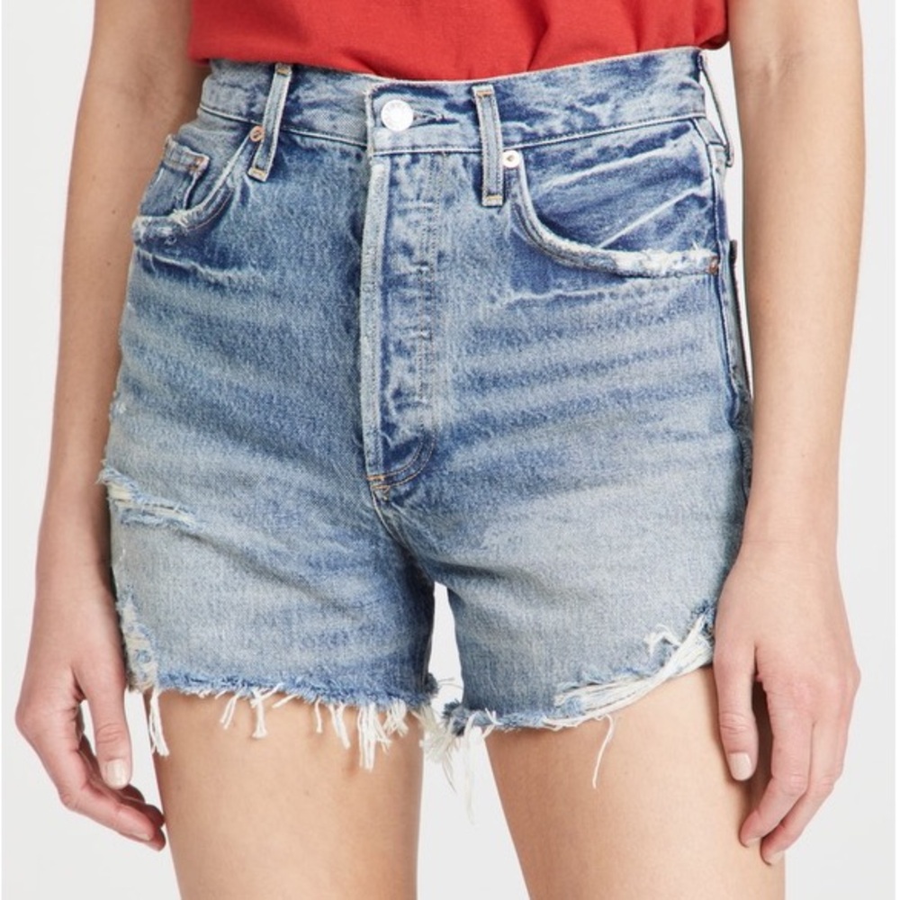 NWT Agolde Dee Ultra High Rise Shorts Size 23 Color Riccochet